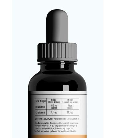 TBT Vitamin D3k2 Drop Containing Supplementary Food 3 Pieces | 20 Ml | - Buy Online on GoSupps.com