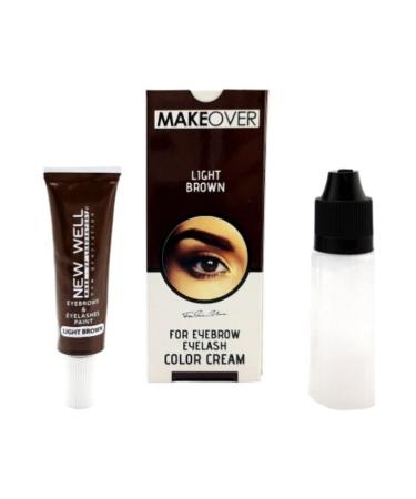 New Well Makeover Light Brown Eyebrow Eyelash Dye Light Brown 15 ml