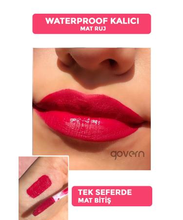 govern Velvet Texture Waterproof Permanent Matte Lipstick - Color:14