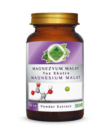 Gokcek Healing Magnesium Malate Powder Extract 100 Gr. Glass Jar