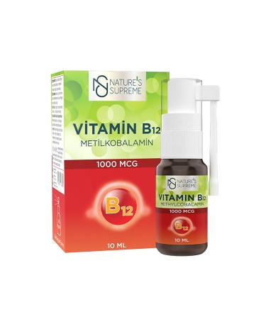 Natures Supreme Vitamin B12 1000 Mcg Methylcobalamin 10 Ml Spray