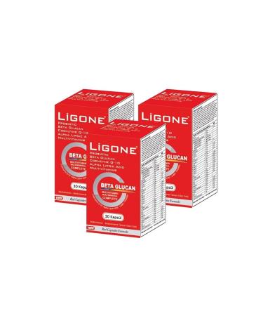 Ligone Beta-glucan Probiotic Multivitamin 30 Capsules 3x - Buy Online on GoSupps.com