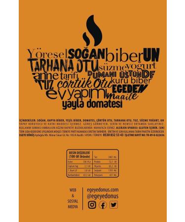 RETURN TO THE AEGEAN Homemade Village Style Tarhana Soup-500 Gr (PRODUCED WITH TRADITIONAL METHOD DOES NOT CONTAIN ADDITIVES OR PRESERVATIVES) - Buy Online on GoSupps.com