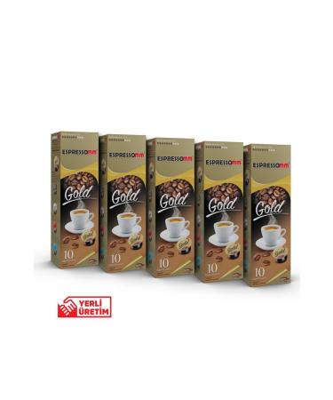 ESPRESSOMM Tchibo Cafissimo Compatible Gold Capsule Coffee (50 PCS)