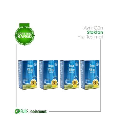 Ocean Fish Oil 500mg 60 Soft Capsules 4 Pieces Skt:04/2022