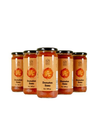 RETURN TO THE AEGEAN Homemade Ready-to-eat Tomato Sauce 5 Glass Jars - 500 Gr.