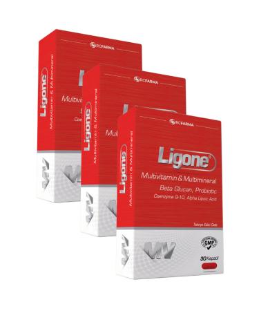 Ligone Beta-glucan Probiotic Multivitamin 30 Capsules 3x