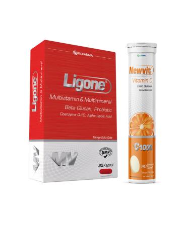 Ligone Beta Glucan 30 Capsules + Newvit Vitamin C Effervescent