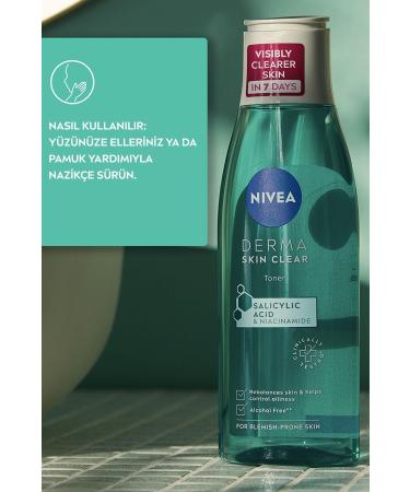 NIVEA Derma Skin Clear Toner For Acne Prone Skin 200ml - Buy Online on GoSupps.com