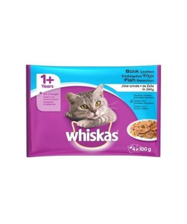 Whiskas Pouch Fish Varieties 4-Pack Cat Canned Food 4 X 100 gr