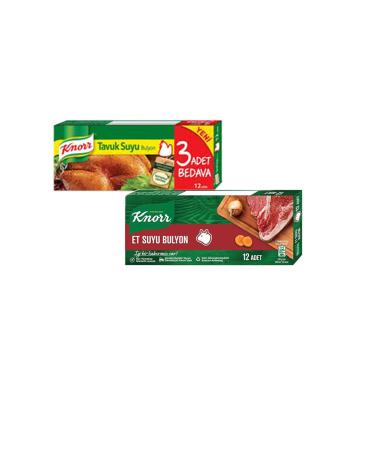Knorr Meat Stock Bouillon (12 Pieces) + Chicken Stock Bouillon (12 Pieces)