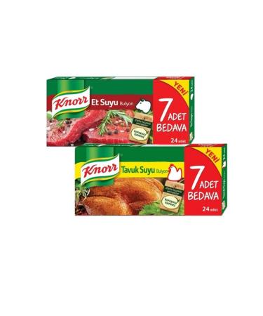 Knorr Meat Stock Bouillon (24 Pieces) + Chicken Stock Bouillon (24 Pieces)