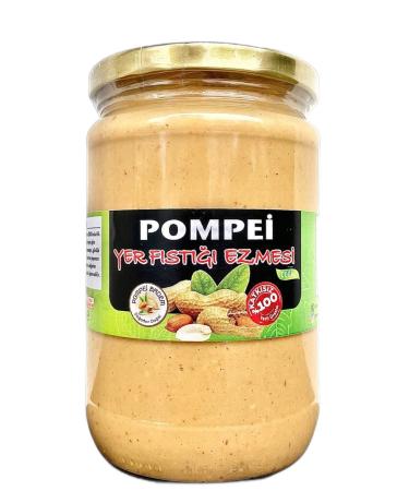 POMPEI ALMOND 600 Gr 0 Peanut Butter Organic Natural Additive-Free Gluten-Free Local Plain Sugar-Free Athlete Nutrition