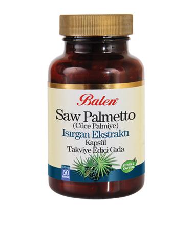 Balen Saw Palmetto Dwarf Palm Nettle Extract 60 Capsules X 375 mg