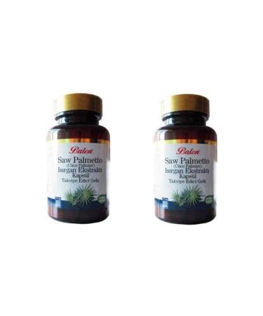 Balen 2 Pieces Saw Palmetto Dwarf Palm Nettle Extract 375mg 60