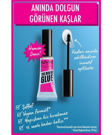 NYX Professional Brow Glue Eyebrow Fixing Mascara Transparent - Buy Online on GoSupps.com