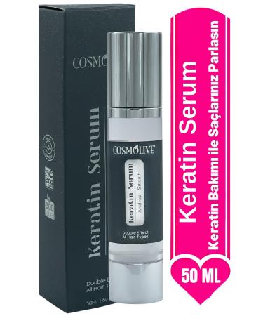 Cosmolive Hair Care Oil Keratin Serum Repairing Revitalizing Fast Hair Growth Skin Softener 50 ml