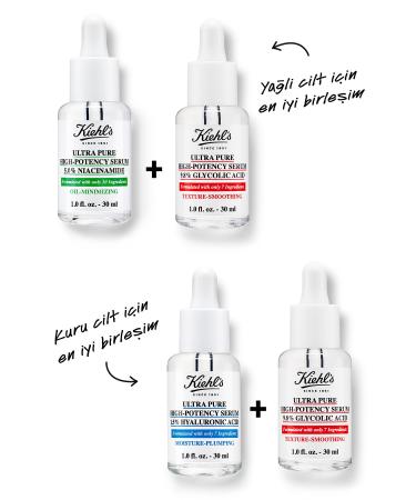 Kiehl's Skin Purifying and Smoothing Ultra Pure 9.8% Glycolic Acid Face Serum 30ml - Buy Online on GoSupps.com
