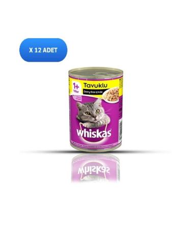 Whiskas Chicken Meat Cat Canned Food 400 gr (12 Pieces)