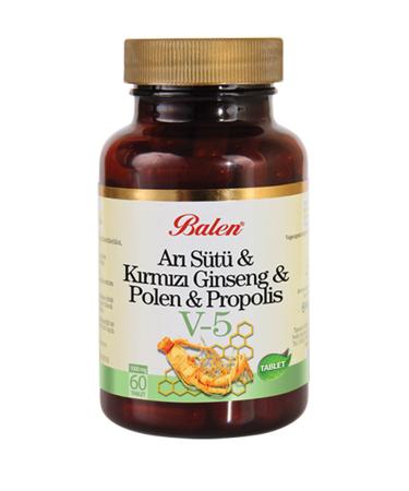 Balen 3 Boxes Royal Jelly Red Ginseng Pollen Propolis Tablet V5 1015mgx60 Tablets Vita 5 - Buy Online on GoSupps.com