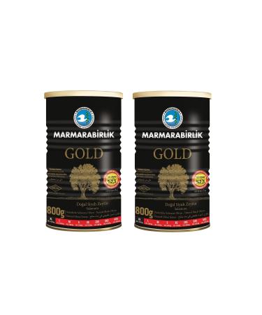Marmarabirlik Olive Gold Natural Low Salt Brine 800 Gr Xl 2 Pieces - Buy Online on GoSupps.com
