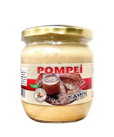 POMPEI ALMOND 400 Gr Tahini Organic Natural Additive-Free Gluten-Free Local Plain Sugar-Free 0 Tahini