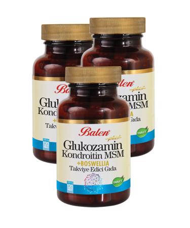 Balen 3 Box Glucosamine Chondroitin Msm Boswellia Akg nl k Glucosamine Bosvelya 120 Tablets X 1200 Mgx3
