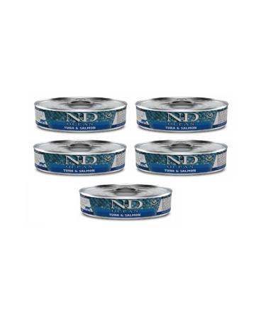 N & D Ocean 5 Pieces Grain-Free Tuna Salmon Adult Wet Food 80 Gr
