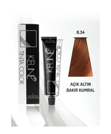 Keune Tinta Color Hair Dye 60ml | No - 8.34 Light Blonde Dore Copper - Buy Online on GoSupps.com