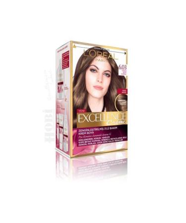 L'Oreal Paris Loreal Paris Excellence Creme Hair Dye - 6.03 Natural Shining Light Brown - Buy Online on GoSupps.com