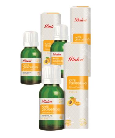 Balen 3 Boxes Apricot Kernel Oil Natural Herbal Fixed Oil 20 Ml. Drinkable Apricot Oil Total. 60ml.