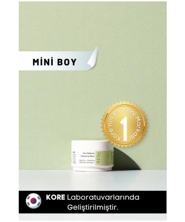 RESH LAB Zero Balance Cleansing Balm 25ml Mini - Vegan Oil Based Facial Cleanser & Makeup Remover