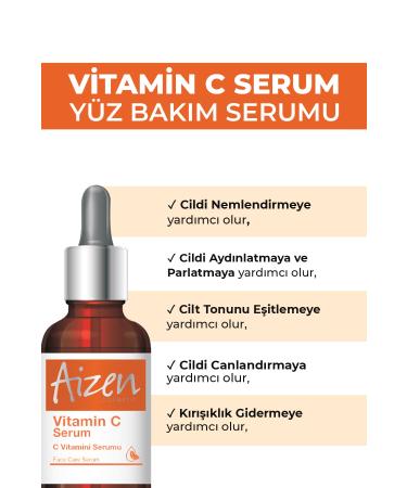 AIZEN COSMETIC Vitamin C Skin and Face Care Serum - Anti Aging - Firming - 30 ml - Buy Online on GoSupps.com
