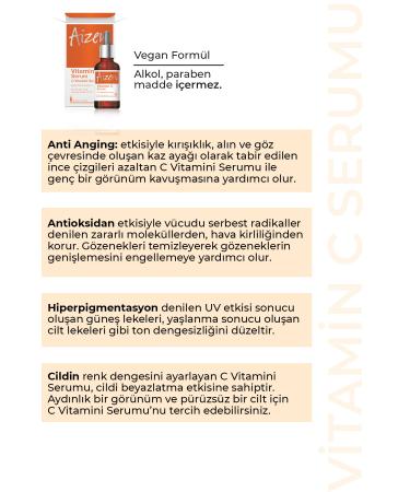 AIZEN COSMETIC Vitamin C Skin and Face Care Serum - Anti Aging - Firming - 30 ml - Buy Online on GoSupps.com