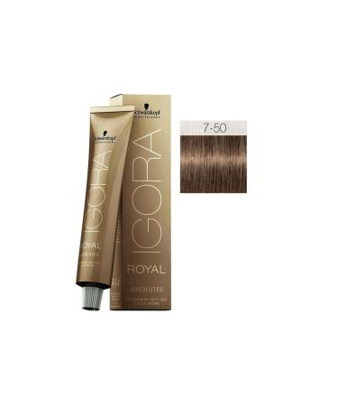 Igora 2 Pieces Royal Absolutes 7-50 Auburn-natural Golden Hair Dye (original)