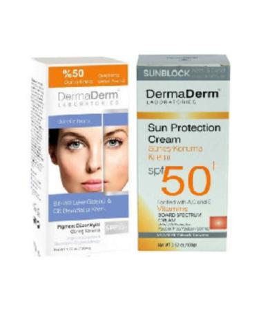 DermaDerm Sun Protection Cream 100 Gr And Herbal Face Blemish Day Cream