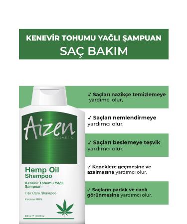 AIZEN COSMETIC Hemp Essence Shampoo 400 Ml Hair Loss - Anti-Dandruff - Nourishing - Protective - Repairing Shampoo - Buy Online on GoSupps.com