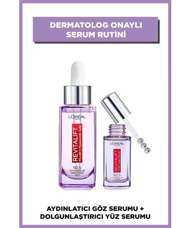 L'Oreal Paris Revitalift Filler 1.5% Pure Hyaluronic Acid Anti-Wrinkle Serum & Brightening Eye Serum