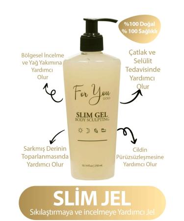 For You Gold Slim Gel Slimming - Firming - Fat Burning - Regional Slimming - Anti-Stretch and Cellulite Cream (SET) - Buy Online on GoSupps.com