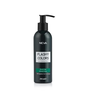 Neva Unisex Flashy Colors Emerald Green Direct Applied Hair Dye 210 Ml