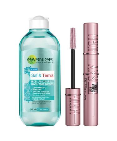 Maybelline New York Maybelline Sky High Extra Black Mascara + Garnier Micellar Cleanser