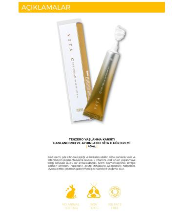 TENZERO Firming Vita C Eye Cream with Vitamin C 40 ml - Buy Online on GoSupps.com