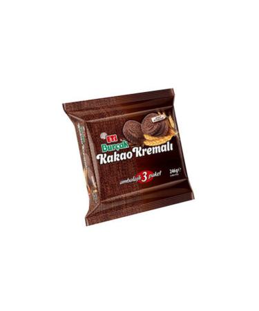 Eti Bur ak Cocoa Cream Oatmeal Biscuits 3 X 82 G (10 Pieces)