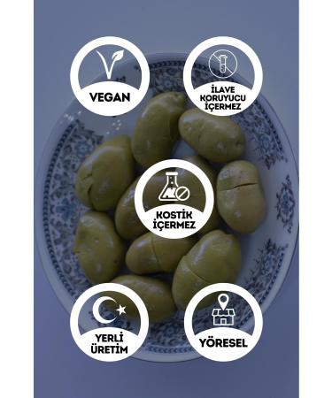 BACK TO THE AEGEAN Homemade Traditional Kalamata Large Green Cracked Olives Palamut - 1 Kg. (CONTAINS ONLY SALT AND WATER) - Buy Online on GoSupps.com