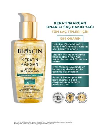 Bioxcin Keratin & Argan Repairing Hair Care Oil 150 Ml - Buy Online on GoSupps.com