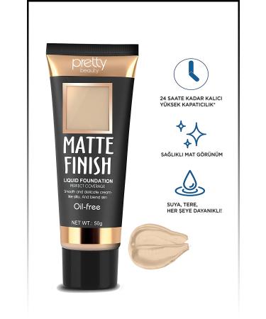 Pretty Beauty Matte Finish High Coverage Foundation No:2 - Buy Online on GoSupps.com