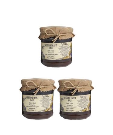 Bah em Gurme Chestnut Chaste Raw Honey 250 Gr X 3 Pieces