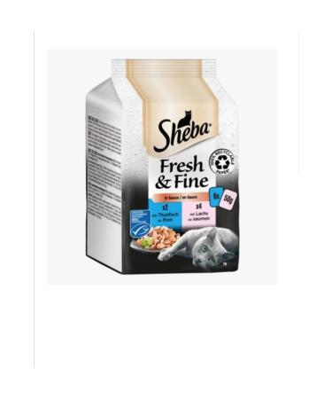 SHEBA Tuna and Salmon 6 X 50 Gr Pouch X 12 Pieces