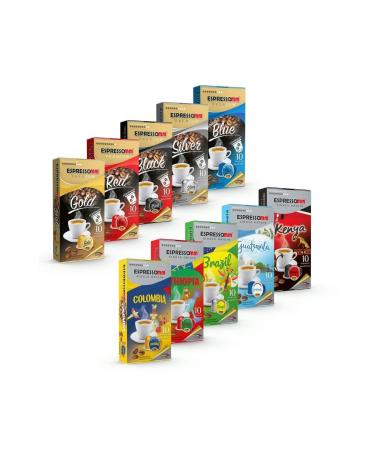 ESPRESSOMM Mixed Aluminum Coffee Capsules (100 Pieces) - Nespresso Compatible*