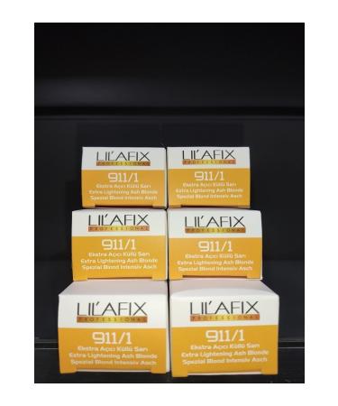 Lilafix 911/1 Extra Lightening Ash Blonde Hair Dye 60mlx6 Pieces . ozk220322